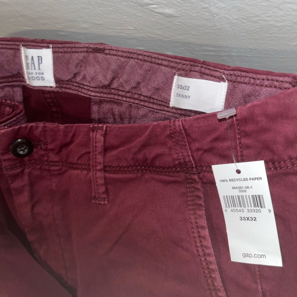 Gap Burgundy Skinny Jeans
